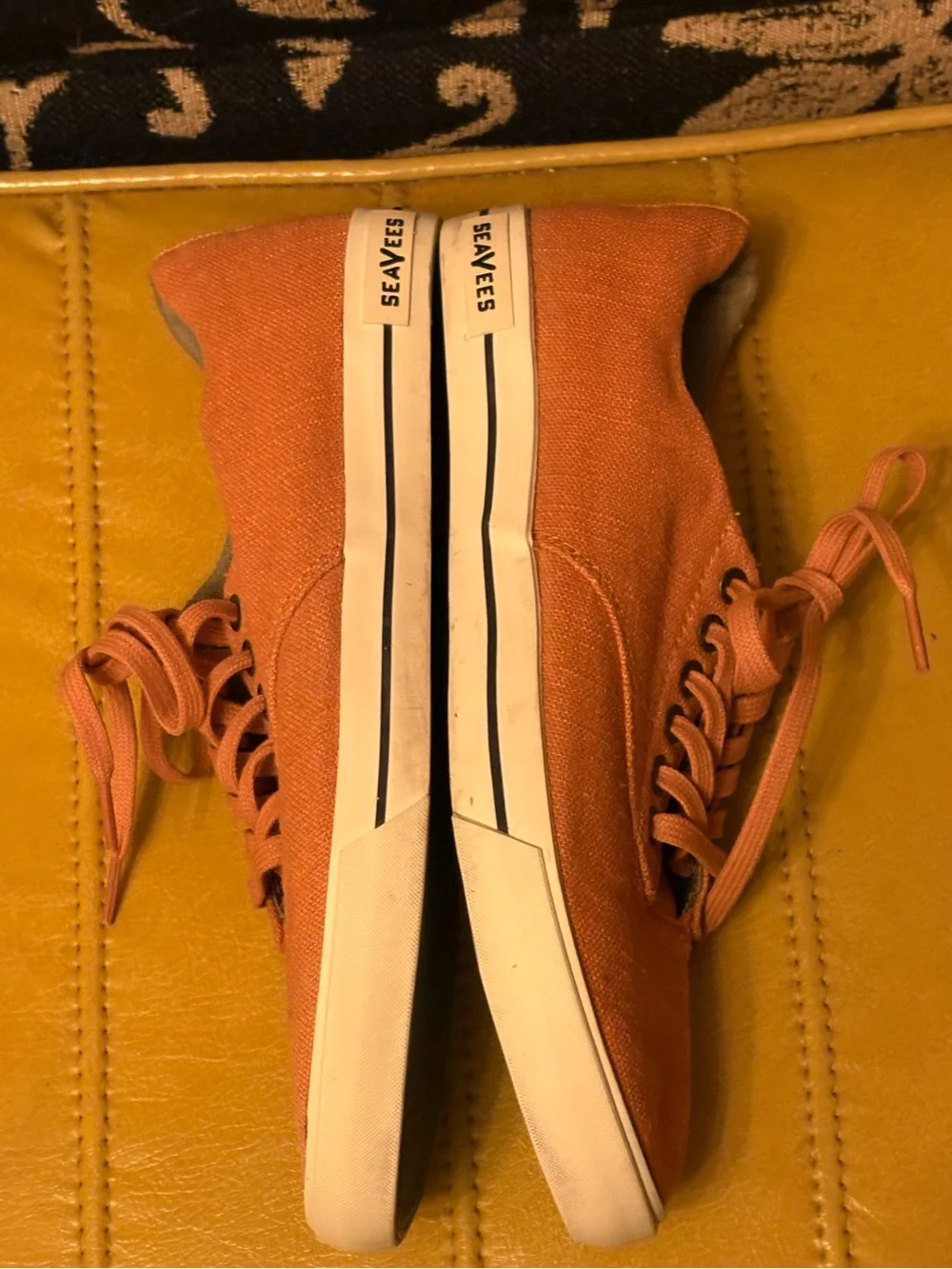 Casual Canvas Sneakers - Rust Orange